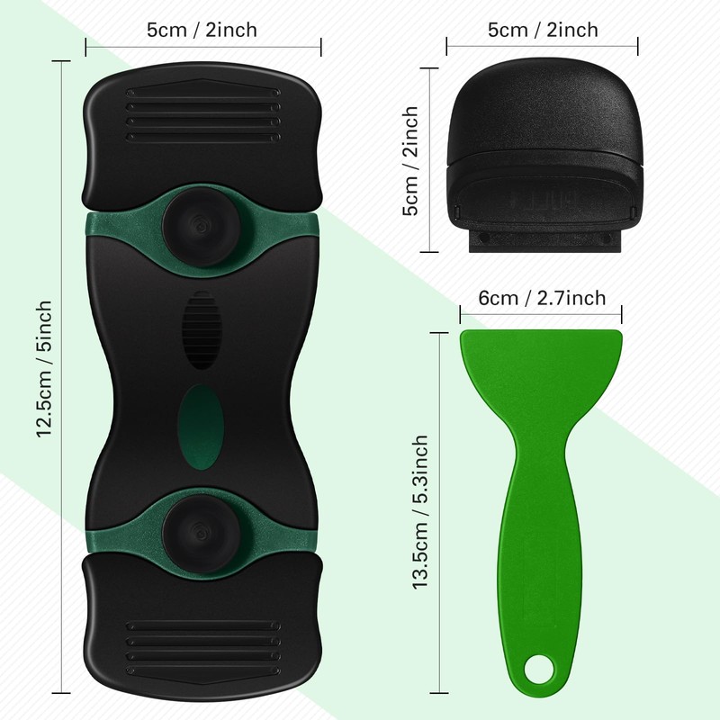 Tallew 9 Pcs Plastic Scraper Tool Sticker Plastic Razor Blade