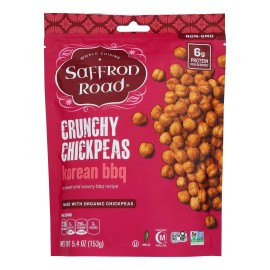 UD_Saffron Road-Case of 6 5.4 Oz-Korean BBQ Chickpeas Bean Snacks