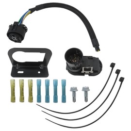 GruDawu 7-Way Blade and 4-Way Flat Trailer Wiring Adapter for Multi-Tow Pickups Wiring Plug Harness Extension Upgrade