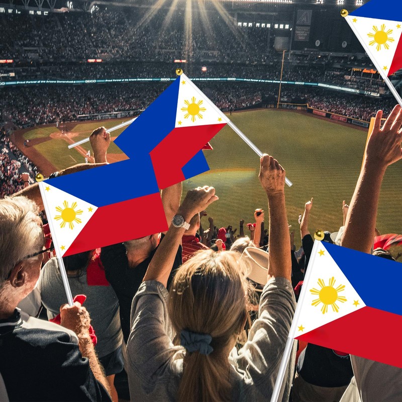 50pcs Philippines Mini Flags Small Filipino Philippine Flags Celebration Parade