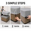Square Waterproof Hot Tub Cover with Drawstring, Multiple Size Options