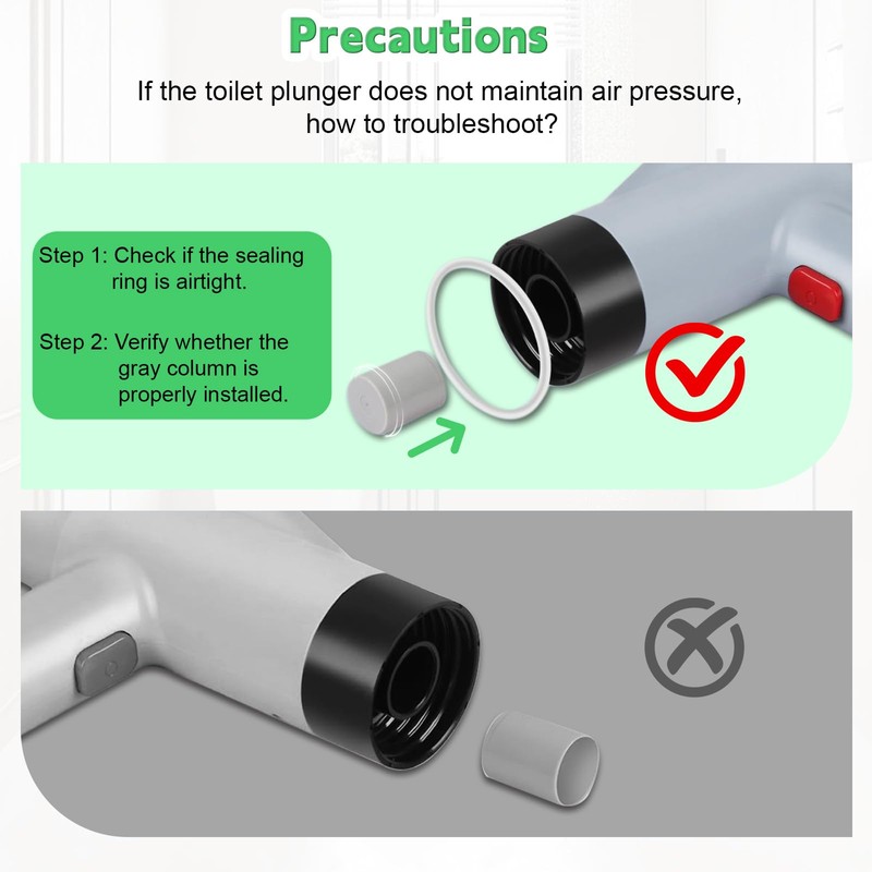 jojnawa High Pressure Toilet Plunger, Toilet Snake Air Drain Blaster