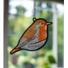 Image Industry Bobbin Robin Stained Glass Effect Suncatcher - Garden