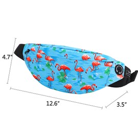 TINYAT Fanny Pack for Women Fashion Fanny Pack 3 Zipper Pockets Waist Bag Crossbody Bag Casual Fanny Pack for Travel Hiking Cycling Party TY2016, Flamingo / 2011, Campaigns