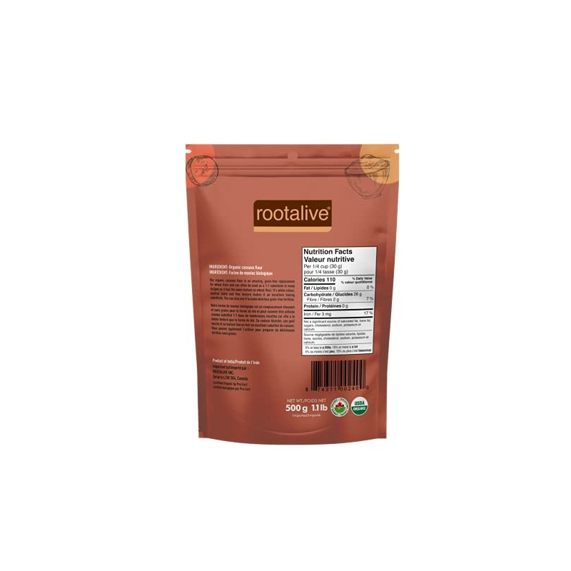 Rootalive Organic Cassava Flour 500g