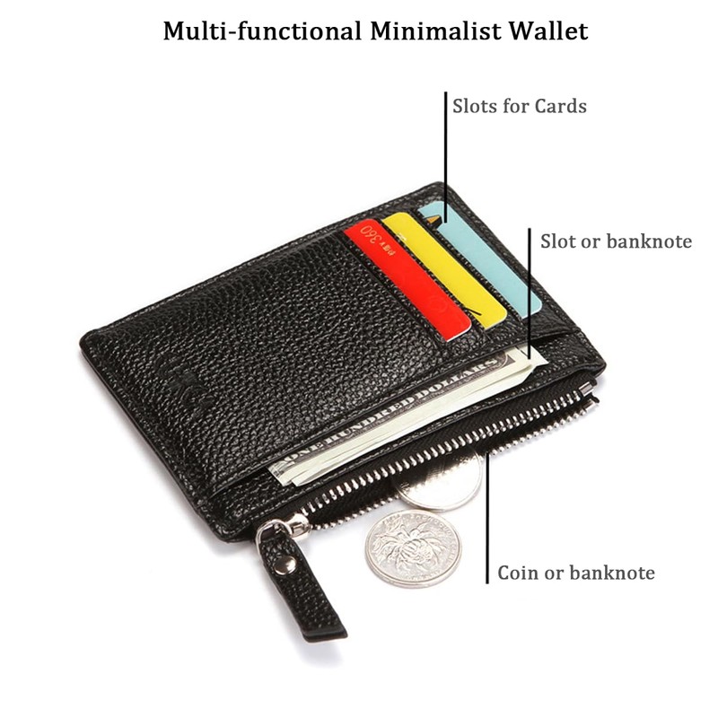 RisePlus Slim Wallet with RFID Protection, Card Case, Men's Mini
