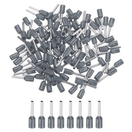 MECCANIXITY 1000 Pcs Insulated Ferrule Electrical Wire Connectors Wire Terminals Wire Crimp Connector Kit 20 AWG for Electrical Projects Industrial Chemical Industry, Grey