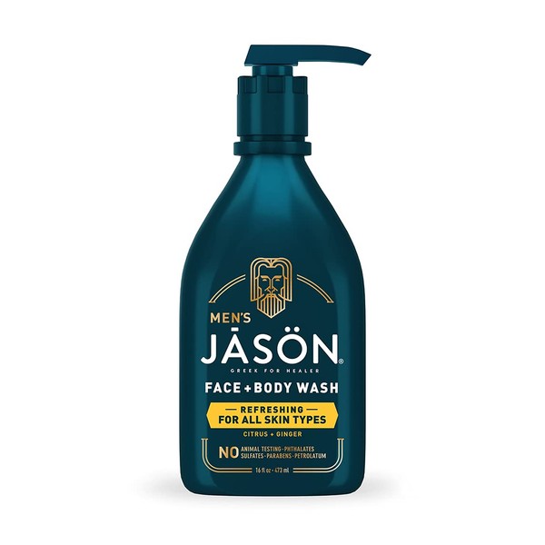 Jason Men's Refreshing 2-in-1 Face & Body Wash, 16 oz