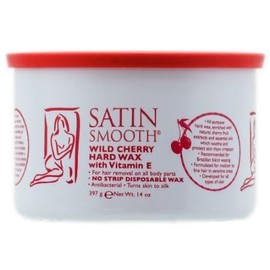 Satin Smooth Wax - Wild Cherry Hard Wax with Vitamin E - 14 oz
