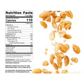 SweetGourmet Original Peanut Brittle Candy, Homestyle Toffee with Nuts, Traditional Sweet Snack, 2 Pounds