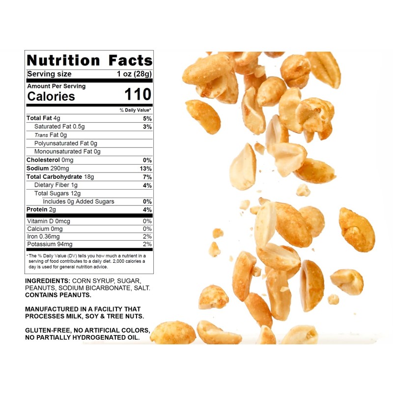 SweetGourmet Original Peanut Brittle Candy, Homestyle Toffee with Nuts, Traditional