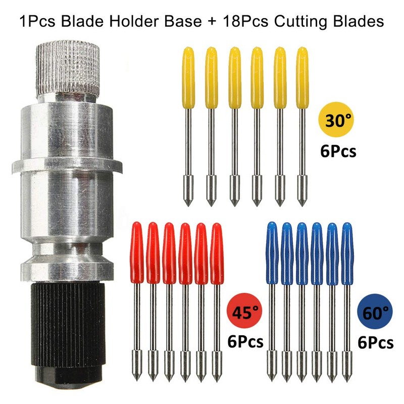 CJRSLRB CB09 Graphtec Blade Holder Base with 18Pcs Cutting Blades