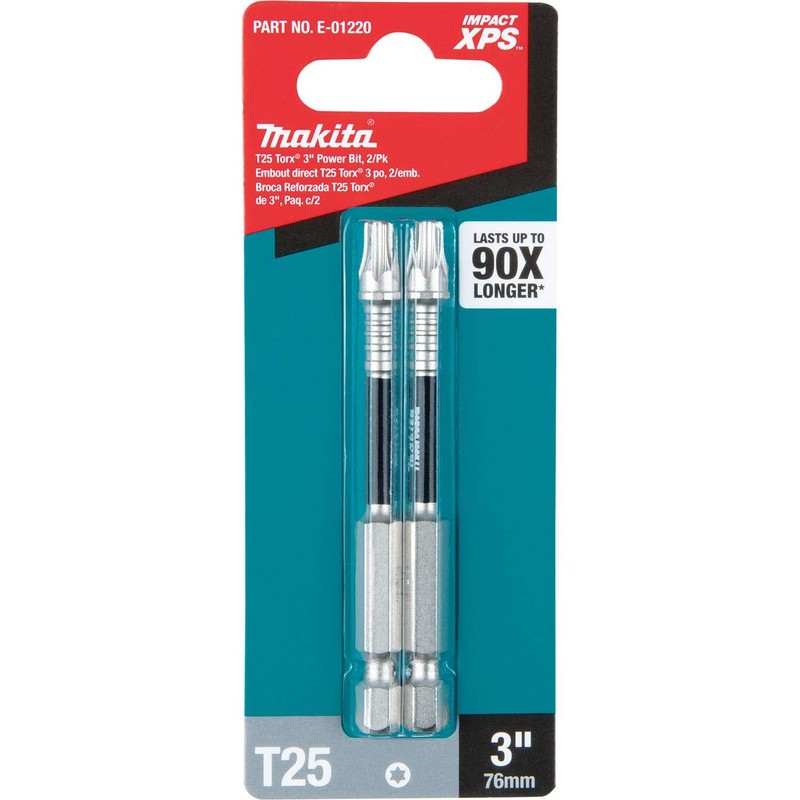 Makita E-01220 Impact XPS™ T25 Torx 3" Power Bit, 2/pk