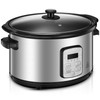 Slow Cooker 6 Qt with Keep Warm Function, Adjustable Temp