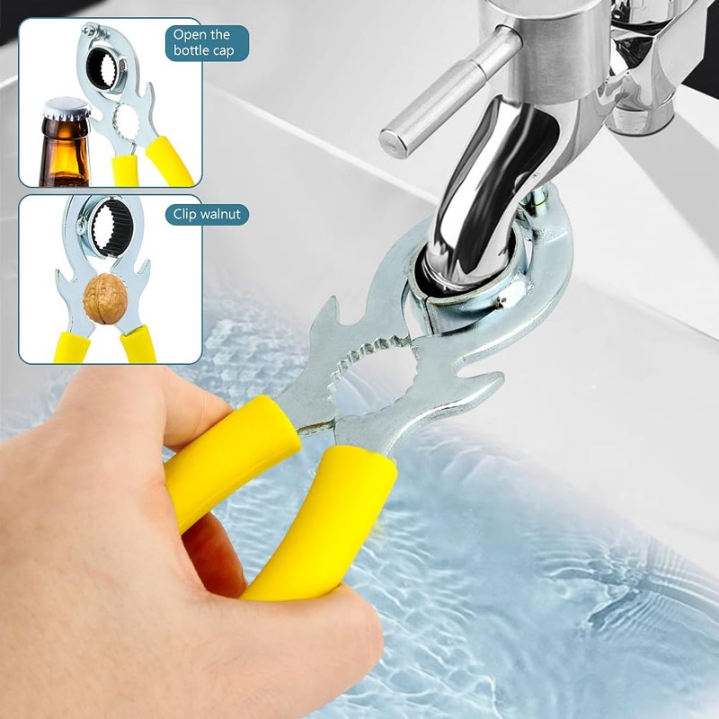 Bibabala Faucet Aerator Removal wrench,Faucet Bubbler Wrench Kit,Removal Spanner Tool(COLOR:Bright)