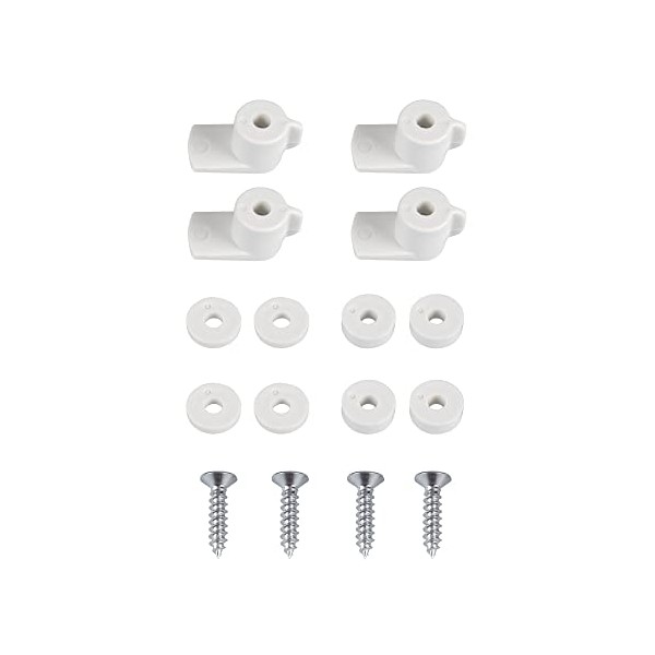 Windhager 03906 Insect Set for Windows, Sash Lock Mounting Kit, Rotary Latch, Fly Screen, Pack of 4, White