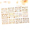 FOMIYES Beautiful Nail Stickers Maple Leaf Pumpkin Design 5 Sheets