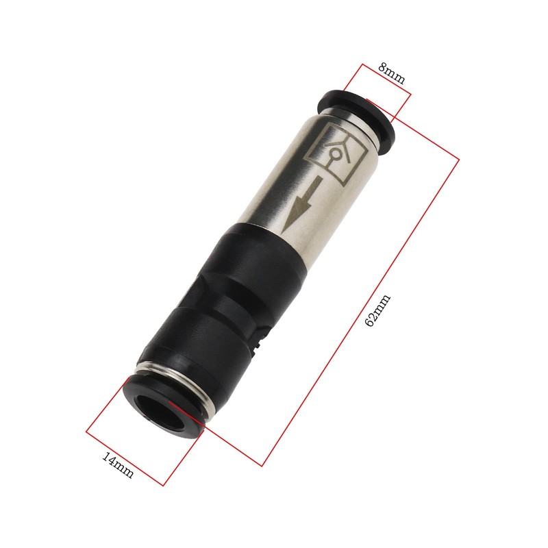 Create idea 2Pcs 8mm Quick-Plug Type One-Way Check Valve Flow