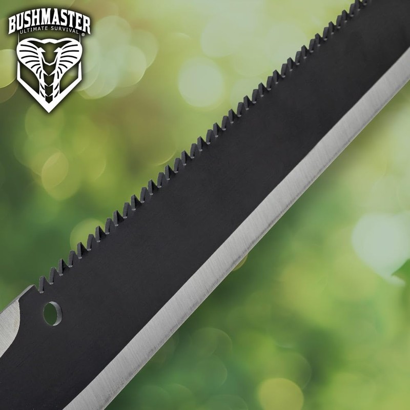 Bushmaster Stainless Steel Sawback Blade | High-Impact TPU Handle |