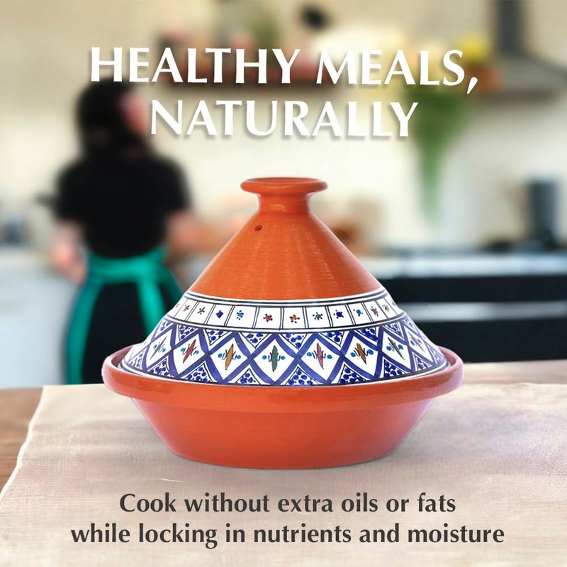 Kamsah Tagine Pot for Cooking and Flavor Enrichment - Medium