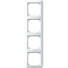 Merten 389419 * 1 m Frame for 4 Sockets Polar White Glossy