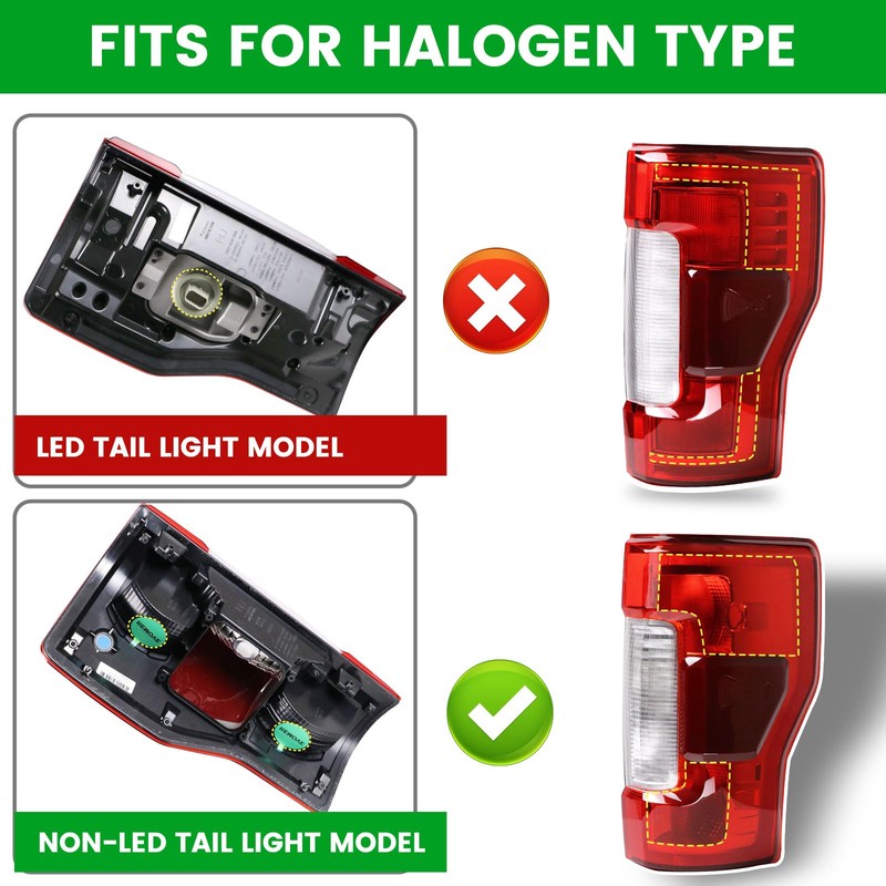 Lochnchn Tail Rear Light W/Blind Spot Compatible with 2017 2018