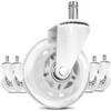 Office Chair Wheels Replacement 3 Inch Rubber Desk Chair Casters