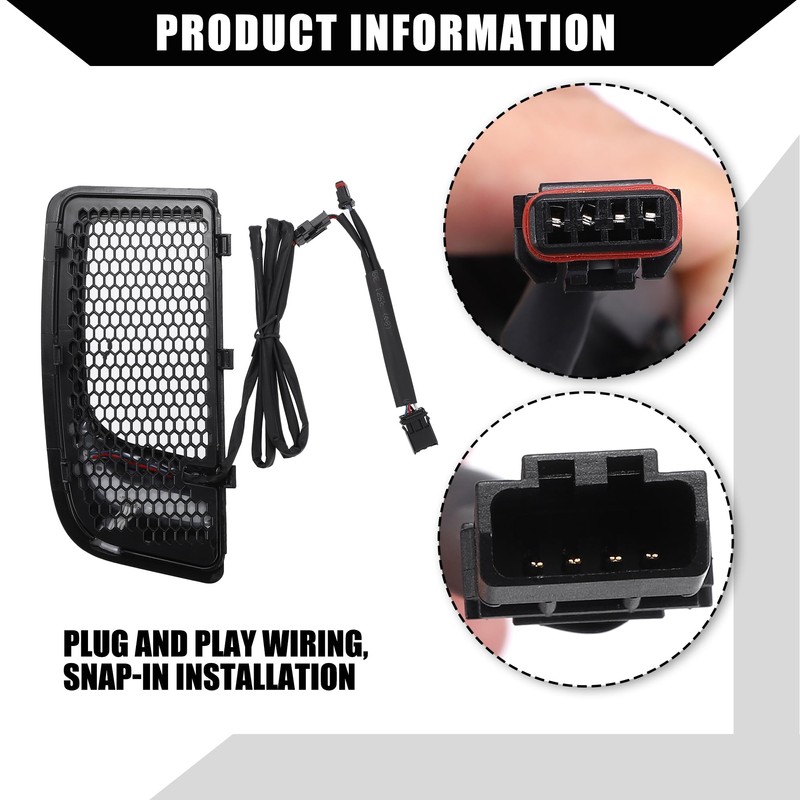X AUTOHAUX Motorcycle LED fairing lower grille indicator light for