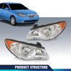 PIT66 Headlights Assembly Pair w/o Bulbs Compatible with Hyundai Elantra