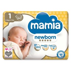 Mamia Nappies Size 1 Newborn 24 Pack