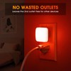 Briignite Red Night Lights Plug into Wall, Nightlights with Light