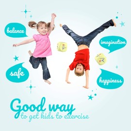 Skywin Exercise Dice, 6-Sided Foam Fitness Workout Dice for Kids Solo or Group Classes, for Home, Classroom and Physical Education Learning