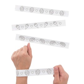 Fun Express CYO SWEET TREATS SLAP BRACELETS (48PC) - Craft Kits - 48 Pieces