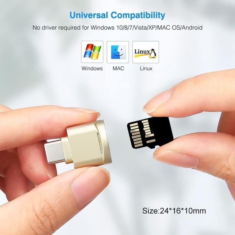 Micro SD Card Reader, USB C to SD/TF Card Reader,