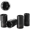 CENPEK 5Pcs Twist Socket Set,1/2 Inch Drive Damaged Bolt Remover,