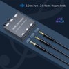 2 Channel Stereo Audio Mixer, 3.5mm Mini Audio Mixer Line