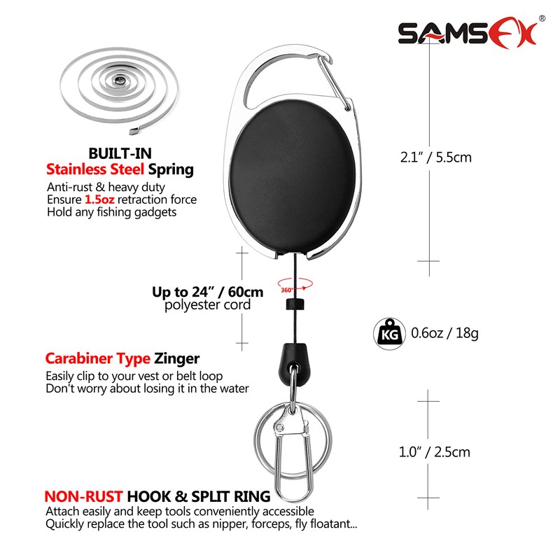SAMSFX Aluminum Saltwater Fishing Pliers Locking with Quick Nail Knot