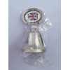Union Jack Bell - Pewter Effect Metal Spin Bell with