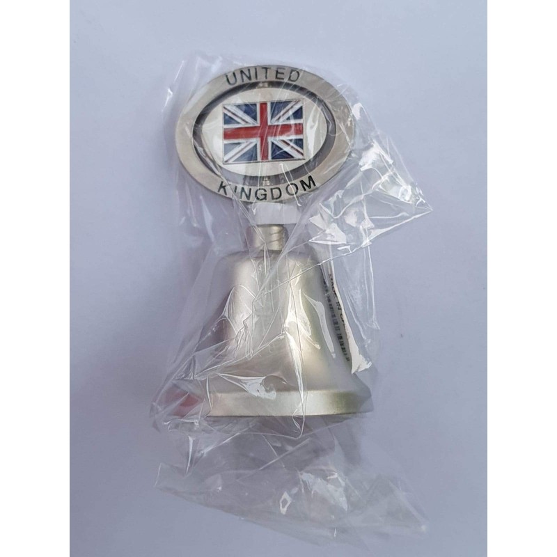 Union Jack Bell - Pewter Effect Metal Spin Bell with