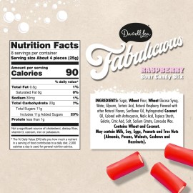 Darrell Lea Fabulicious Raspberry Sour Candy Stix 7 oz (Pack Of )