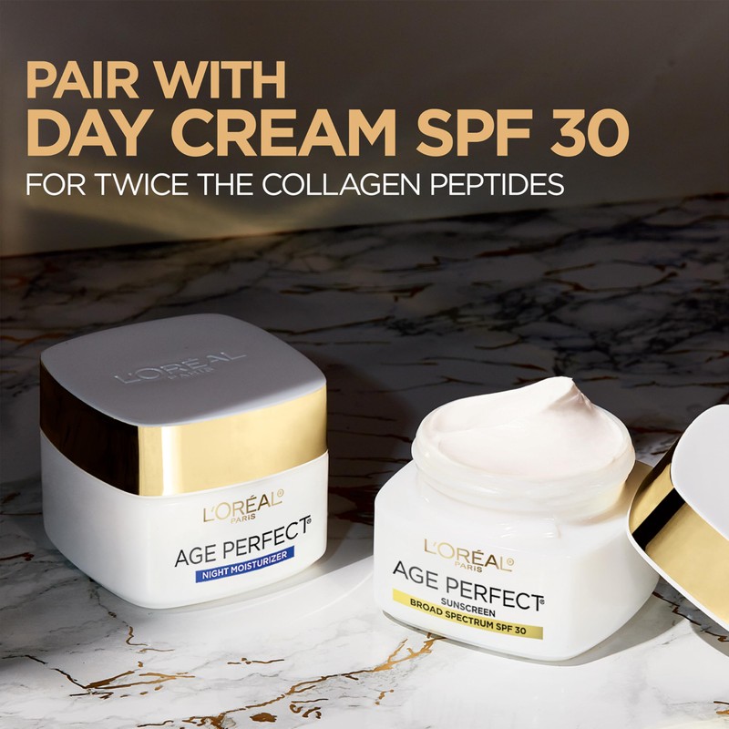 L'Oreal Paris Age Perfect Collagen Expert Anti-Aging, Anti-Wrinkle Night Moisturizer
