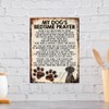 MY DOG'S BEDTIME PRAYER RETRO STYLE METAL TIN SIGN/PLAQUE (BLACK