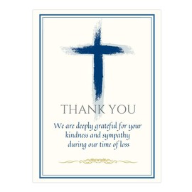 Elcer Celebration of life Funeral thank you cards with envelopes Catholic Christian Sympathy acknowledgement Thank you Cards