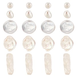 PH PandaHall 5 Style Natural Baroque Pearl Beads, 20Pcs Keshi Pearl Beads Irregular Cultured Freshwater Pearl Loose Beads for Necklace Bracelet Earrings Jewelry Making Craft DIY, Hole: 0.6~0.9mm