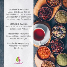 JoviTea® Organic Raspberry Leaf Tea with Cup and Candy Stick – Herbal Tea – Pregnancy Tea – 100% Natural Tea. Organic Farming. Raspberry Leaves 80 g (Pack of 1)