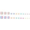 SINHOT Colorful Press onToenails Matte Fake Toe Nails Glue on