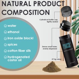 Hair Fibres for Thinning Hair - Powder for Natural Look, Medium Gold, 30g Bottle