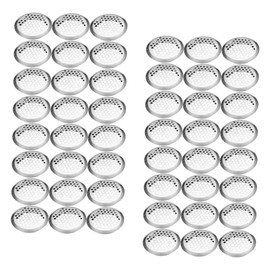 TEHAUX 100Pcs Round Metal Air Vent Hole Covers for Wardrobe Shoe Cabinet and Furniture Durable Ventilation Easy to Install and Clean Efficient Airflow