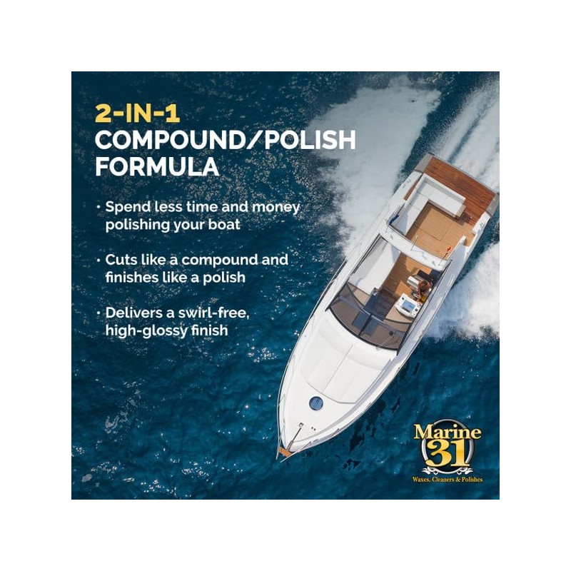 Marine 31 Heavy-Cut Gel Coat Oxidation Cleaner | Removes Oxidation