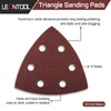 LEONTOOL 50 Pcs Triangle Sanding Pads 120 Grit 3-1/2 Inches